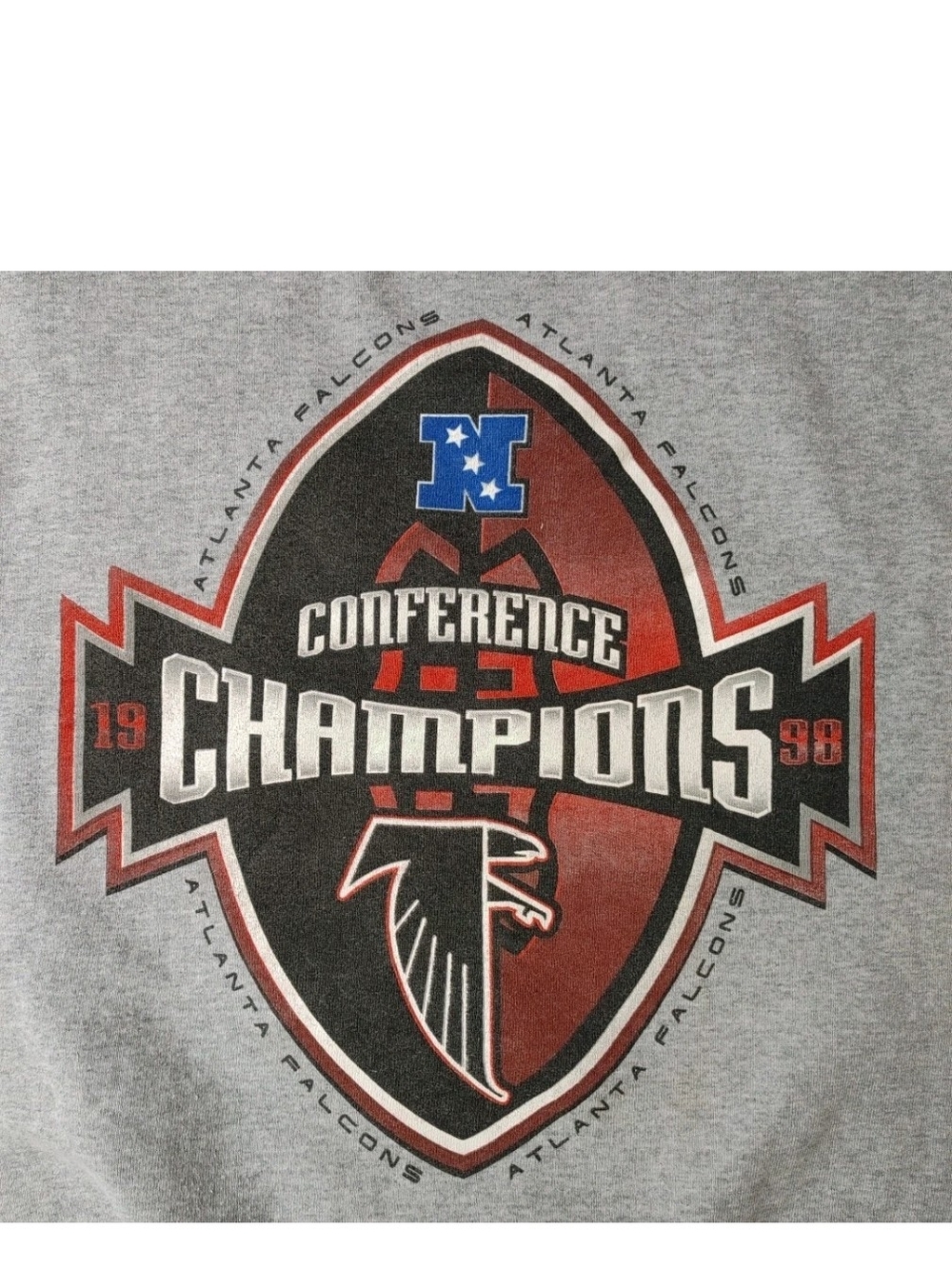 Vintage Atlanta Falcons Sweatshirt Mens Large Conference Champions NFL Crew 90s